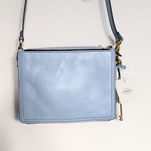 NWT Fossil Campbell Crossbody in horizon blue